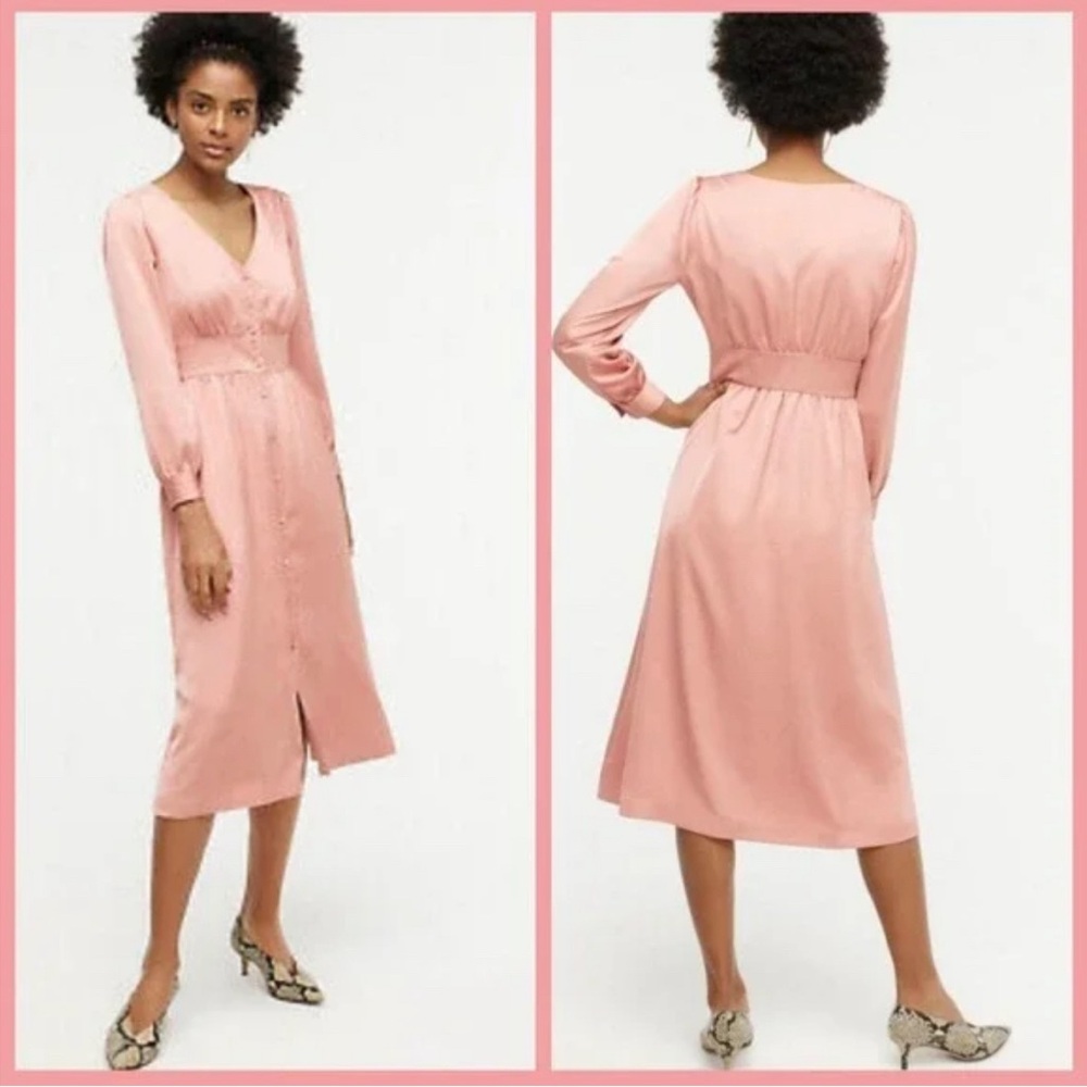 J. Crew button front midi dress